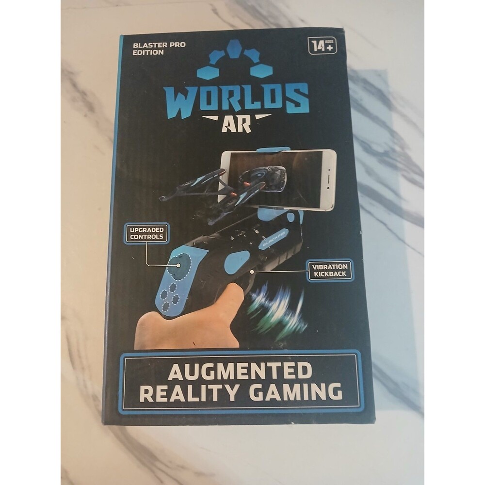 New Worlds AR Augmented Reality Bluetooth Gaming Blaster Pro - Edition ~ Blue